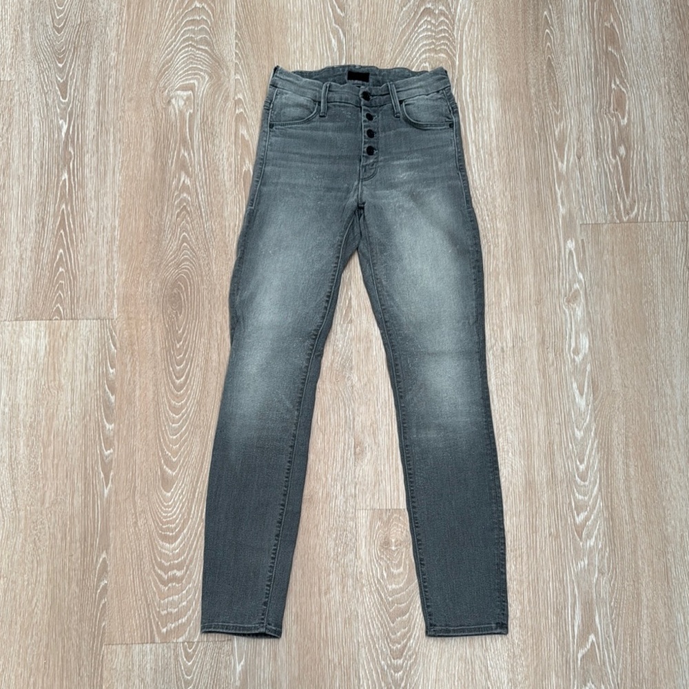 MOTHER The Pixie Gray Skinny Jeans Size 24 - extreme stretch
